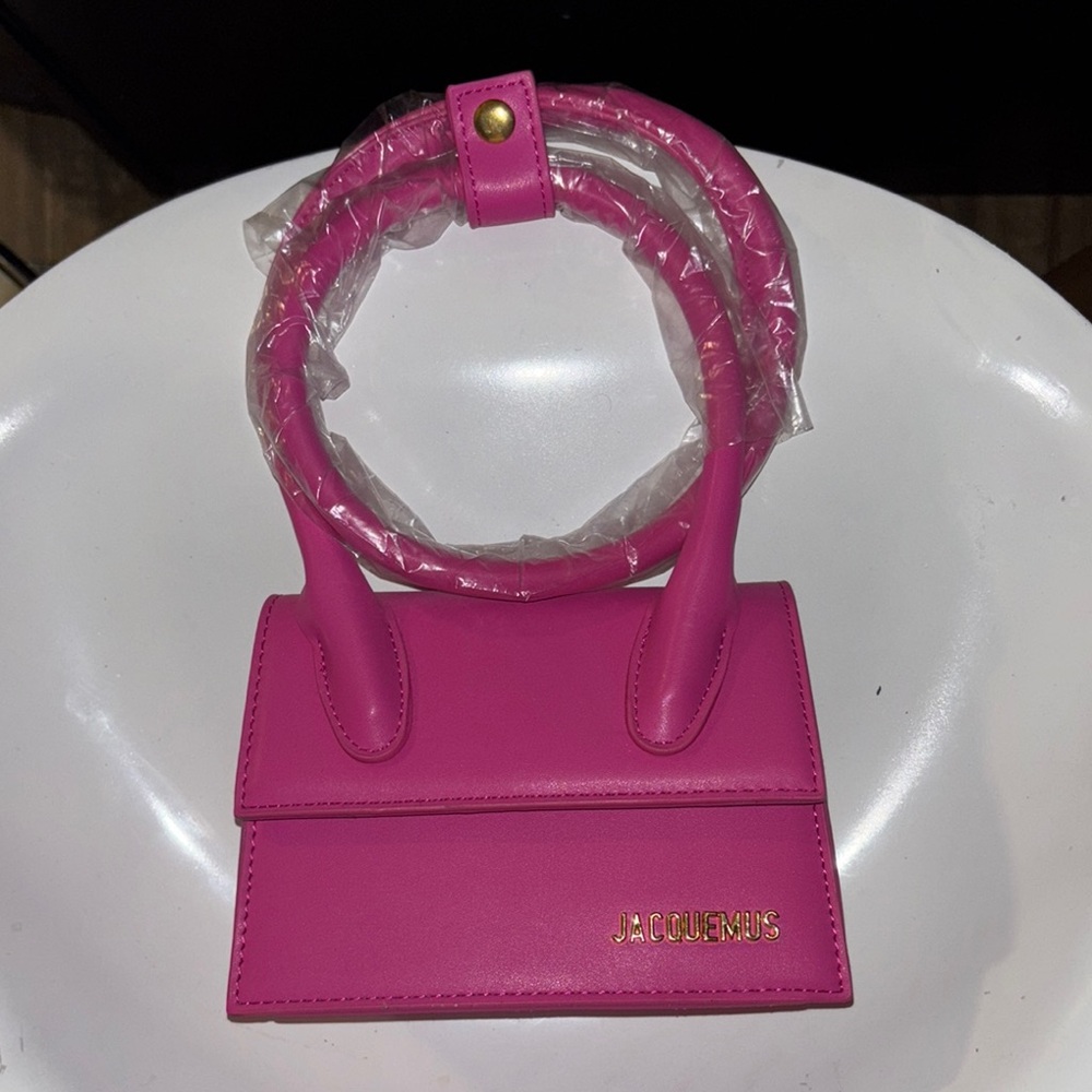 Jacquemu s Handbag with Gold Detail